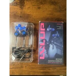 Lvlup Lu701-blu Gaming Earbuds with Removable Microphone (Blue)